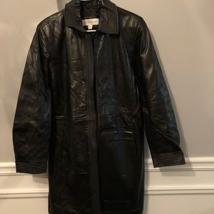 Woman’s leather coat